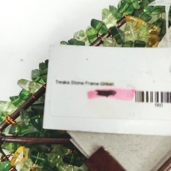 Treska Green Hand beaded Photo Frame 4x6 Photo - Picture 12 of 12